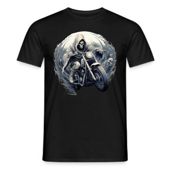 Fearless Grim Reaper Ride : un voyage - T-shirt homme - noir - Devant - AI Model Male 178 light (178cm)