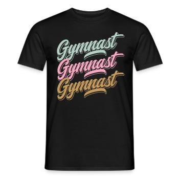 Gymnast Schriftzug für Athleten und - Männer T-Shirt - Schwarz - Vorne - AI Model Male 178 light (178cm)