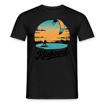 Kiteboard Abenteuer: Surfen mit Stil im - Männer T-Shirt - Schwarz - Vorne - AI Model Male 178 light (178cm)