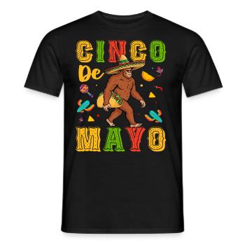 Cino De Mayo - Men's T-Shirt - black - Front - AI Model Male 178 light (178cm)