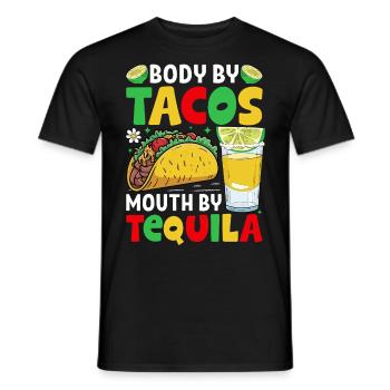 Tacos Tequila - Men's T-Shirt - black - Front - AI Model Male 178 light (178cm)