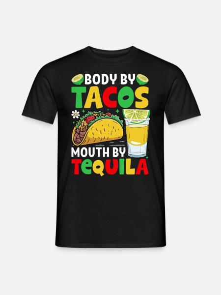 Tacos Tequila - Men's T-Shirt - black