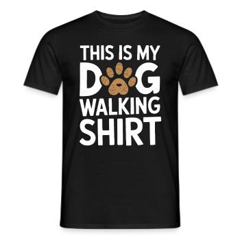 This Is My Dog Walking Shirt - Men's T-Shirt - black - Front - AI Model Male 178 light (178cm)