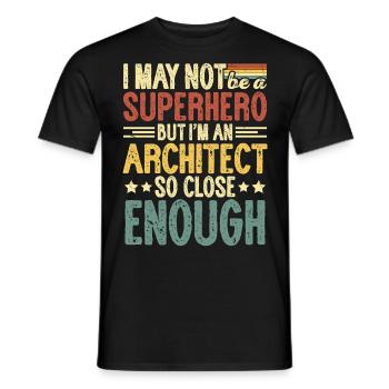 Architect - Men's T-Shirt - black - Front - AI Model Male 178 light (178cm)