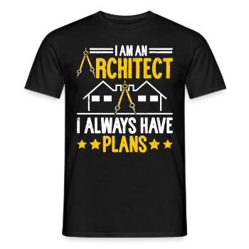 Architect - Men's T-Shirt - black - Front - AI Model Male 178 light (178cm)