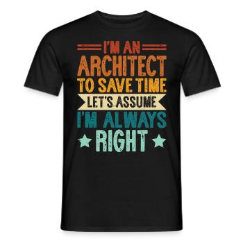 Architekt - Männer T-Shirt - Schwarz - Vorne - AI Model Male 178 light (178cm)