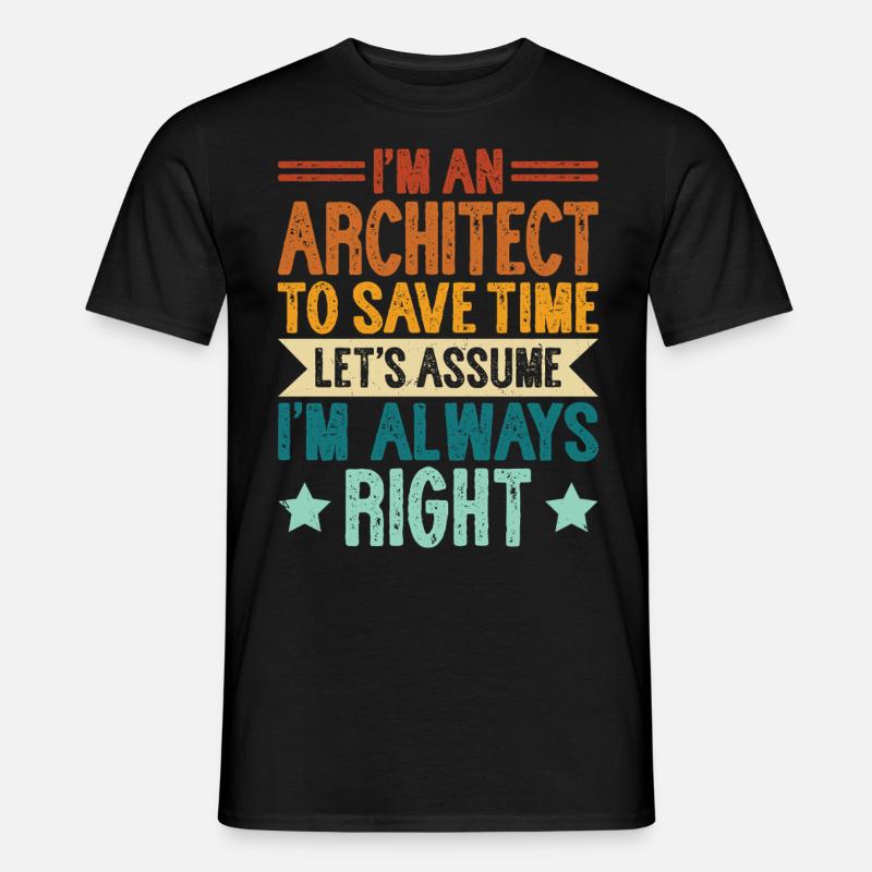 Architekt - Männer T-Shirt - Schwarz