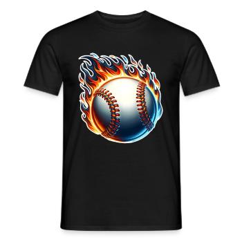 Base-ball - T-shirt homme - noir - Devant - AI Model Male 178 light (178cm)
