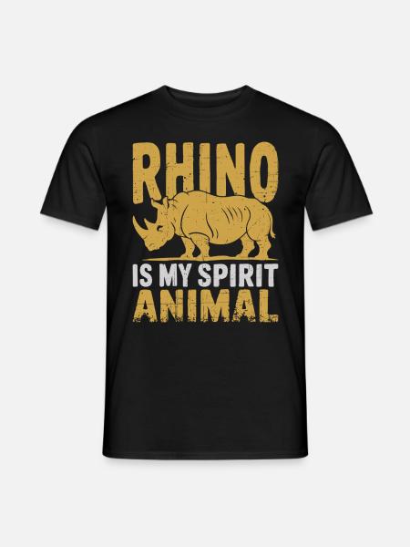 Rhinoceros - Men's T-Shirt - black