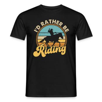 I'D Rather Be Riding - Männer T-Shirt - Schwarz - Vorne - AI Model Male 178 light (178cm)