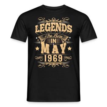 Légende de l’anniversaire de mai 1969 - T-shirt homme - noir - Devant - AI Model Male 178 light (178cm)