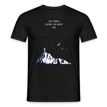 Wandern Minimalistisch - Männer T-Shirt - Schwarz - Vorne - AI Model Male 178 light (178cm)