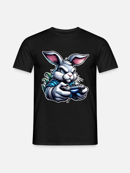 Gaming Bunny - Men's T-Shirt - black