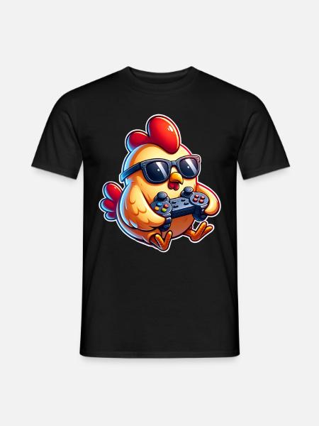Gaming Gamer Chicken Chickens - Men's T-Shirt - black