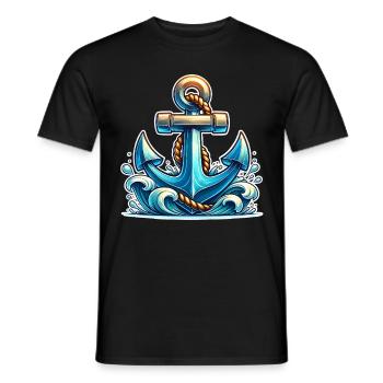 Anchor - Men's T-Shirt - black - Front - AI Model Male 178 light (178cm)