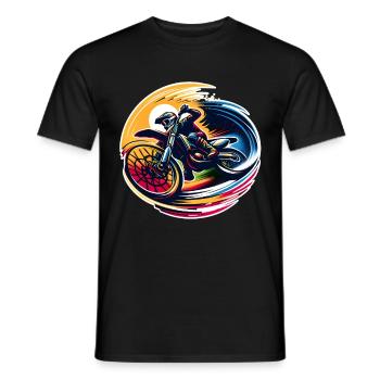 Motocross - T-shirt homme - noir - Devant - AI Model Male 178 light (178cm)