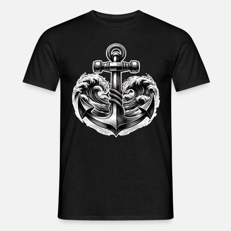 Anker - Männer T-Shirt - Schwarz