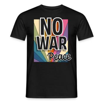 Peace Frieden Freiheit No War - Männer T-Shirt - Schwarz - Vorne - AI Model Male 178 light (178cm)