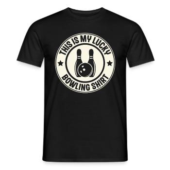 Bowling - T-shirt homme - noir - Devant - AI Model Male 178 light (178cm)