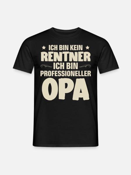 Opa - Männer T-Shirt - Schwarz