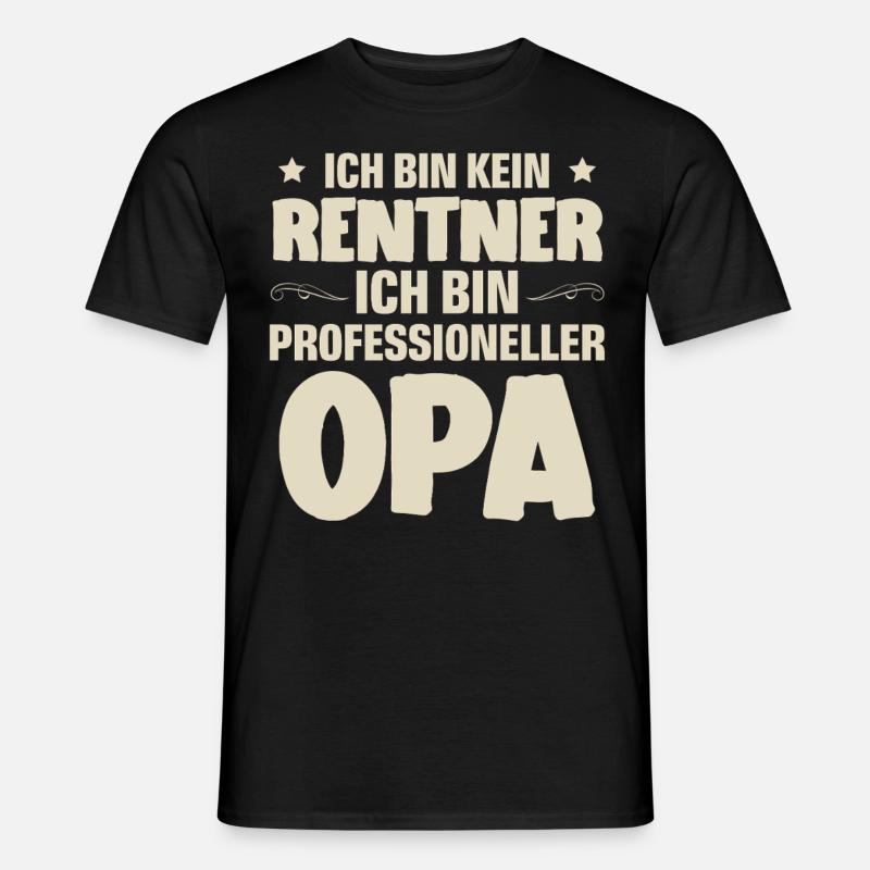 Opa - Männer T-Shirt - Schwarz