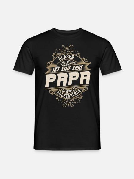 Glaser Papa - Männer T-Shirt - Schwarz