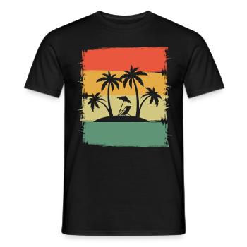 Voyage de vacances à Palm Island - T-shirt homme - noir - Devant - AI Model Male 178 light (178cm)