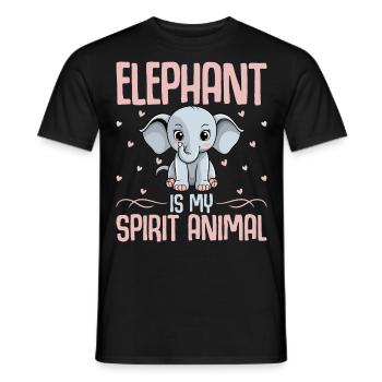Elefant - Männer T-Shirt - Schwarz - Vorne - AI Model Male 178 light (178cm)