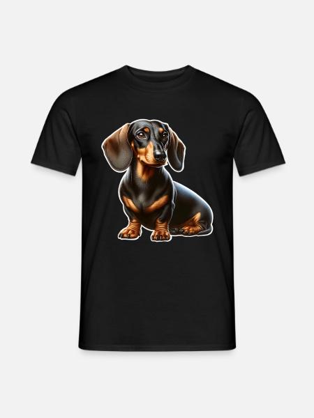 Dachshund - Men's T-Shirt - black