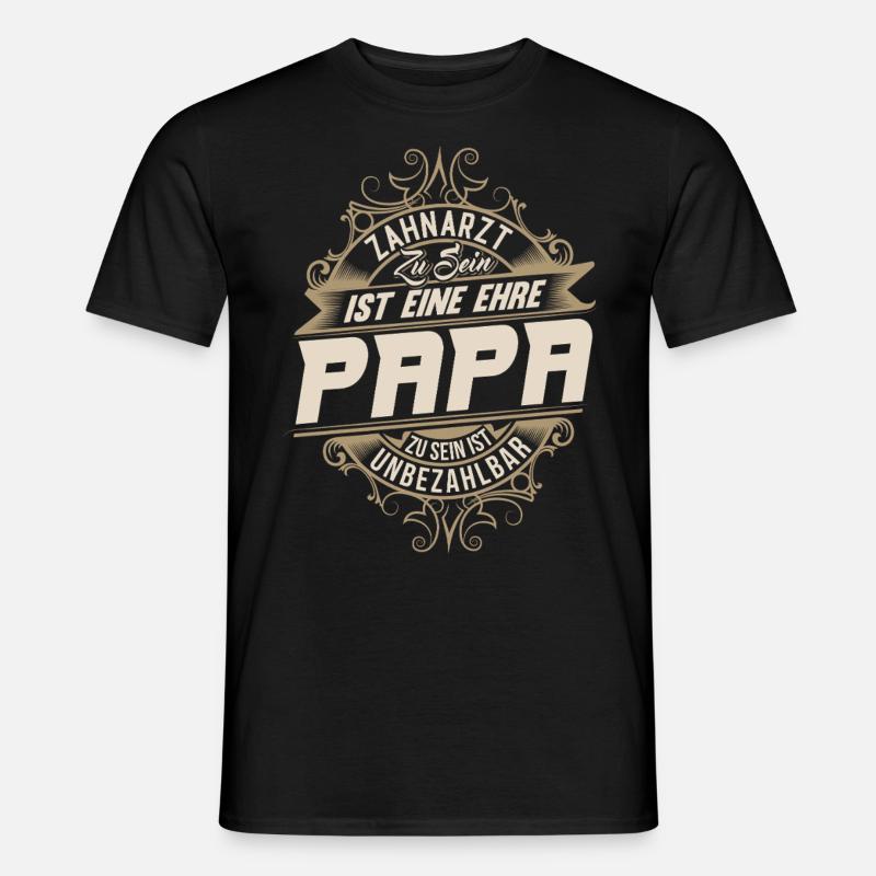 Zahnarzt Papa - Männer T-Shirt - Schwarz