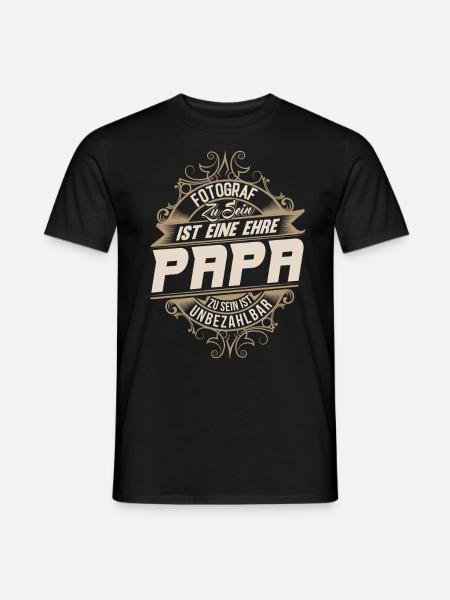 Fotograf Papa - Männer T-Shirt - Schwarz