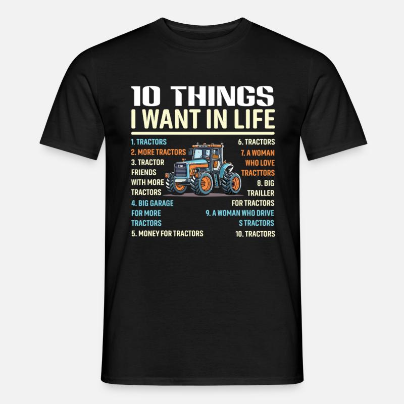 Traktor - Männer T-Shirt - Schwarz