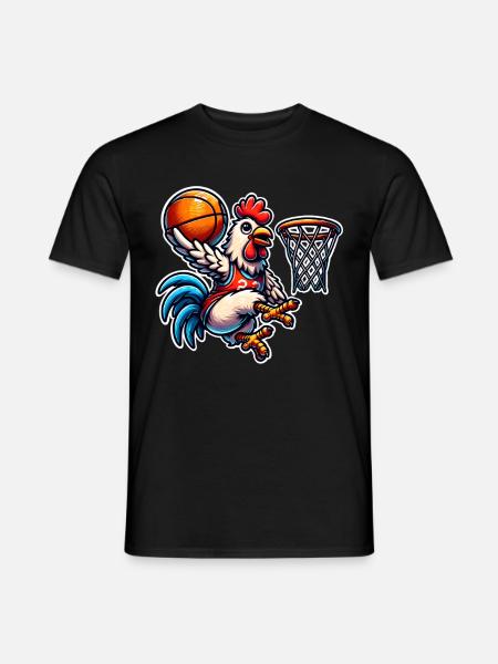 Basketball Chicken - Men's T-Shirt - black