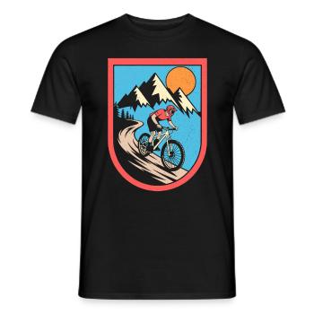 VTT Vélo Cyclisme - T-shirt homme - noir - Devant - AI Model Male 178 light (178cm)