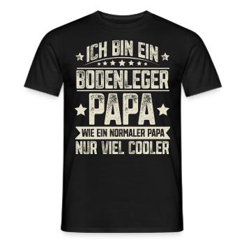 Bodenleger Papa - Männer T-Shirt - Schwarz - Vorne - AI Model Male 178 light (178cm)