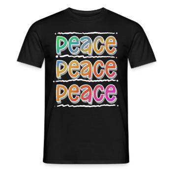 Paix - T-shirt homme - noir - Devant - AI Model Male 178 light (178cm)
