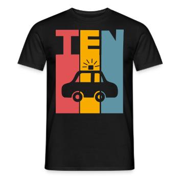 10th Birthday Police - Men's T-Shirt - black - Front - AI Model Male 178 light (178cm)