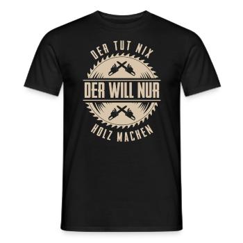 Holzfäller - Männer T-Shirt - Schwarz - Vorne - AI Model Male 178 light (178cm)