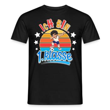 Ich Bin 1. Klasse Fußball Schulkind - Männer T-Shirt - Schwarz - Vorne - AI Model Male 178 light (178cm)