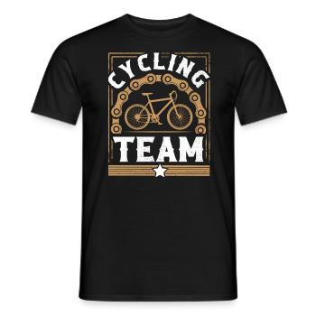 Bicycle Cycling Team - Men's T-Shirt - black - Front - AI Model Male 178 light (178cm)