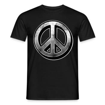 Signe de paix - T-shirt homme - noir - Devant - AI Model Male 178 light (178cm)