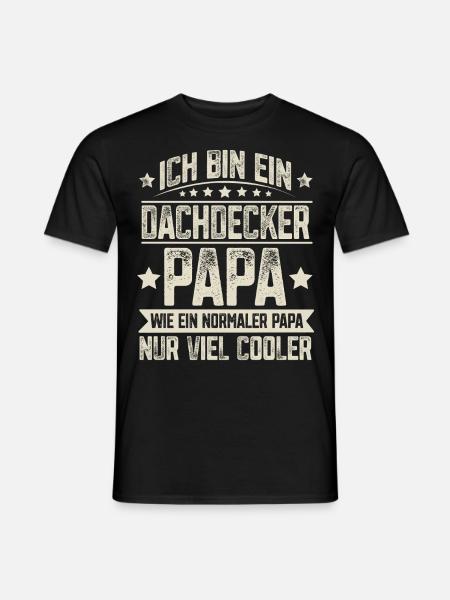 Dachdecker Papa - Männer T-Shirt - Schwarz