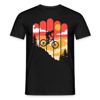 VTT Vélo Cyclisme - T-shirt homme - noir - Devant - AI Model Male 178 light (178cm)