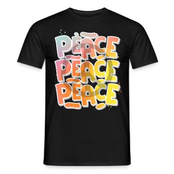 Peace - Men's T-Shirt - black - Front - AI Model Male 178 light (178cm)