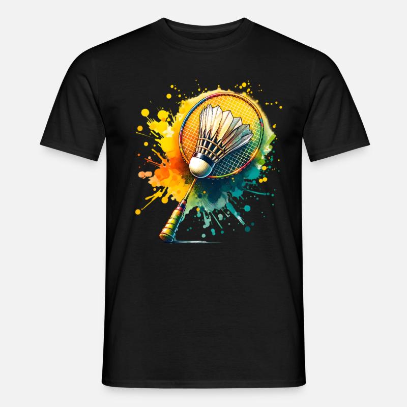 Badminton - Männer T-Shirt - Schwarz