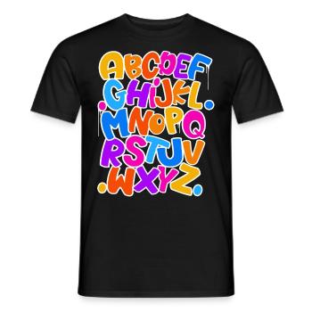 Inscription à l’école Abc Écolier - T-shirt homme - noir - Devant - AI Model Male 178 light (178cm)