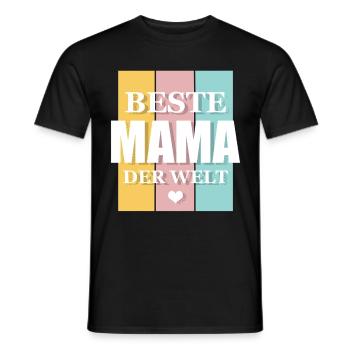 Beste Mama Der Welt - Männer T-Shirt - Schwarz - Vorne - AI Model Male 178 light (178cm)