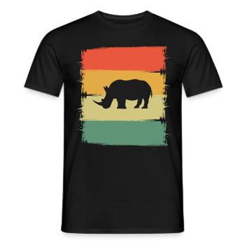Rhinoceros - Men's T-Shirt - black - Front - AI Model Male 178 light (178cm)
