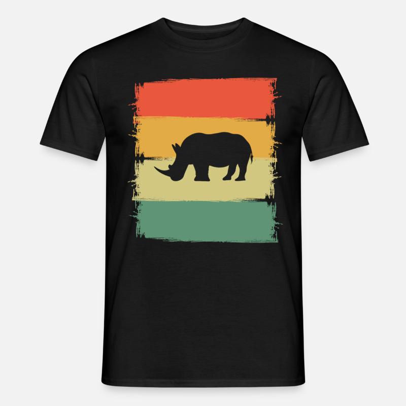 Nashorn - Männer T-Shirt - Schwarz