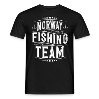 Norvège Pêche - T-shirt homme - noir - Devant - AI Model Male 178 light (178cm)
